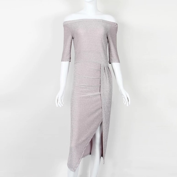 LAST ONE!!! Off The Shoulders Elegant Lavender Bodycon Dress - Picture 5 of 15